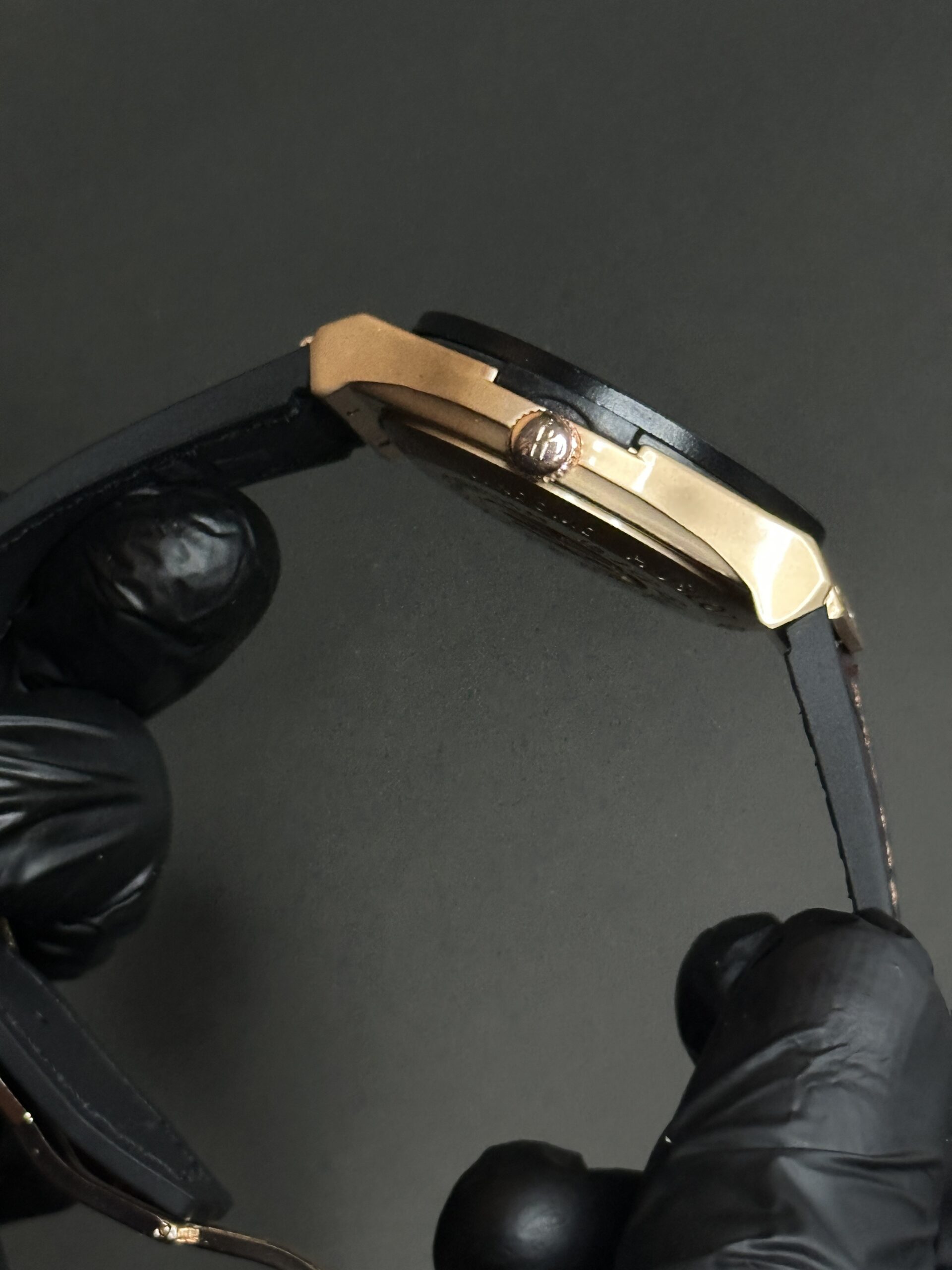 Hublot Classic Fusion Black Titanium with Silver Dial & Brown Leather Silicon Strap - Image 4