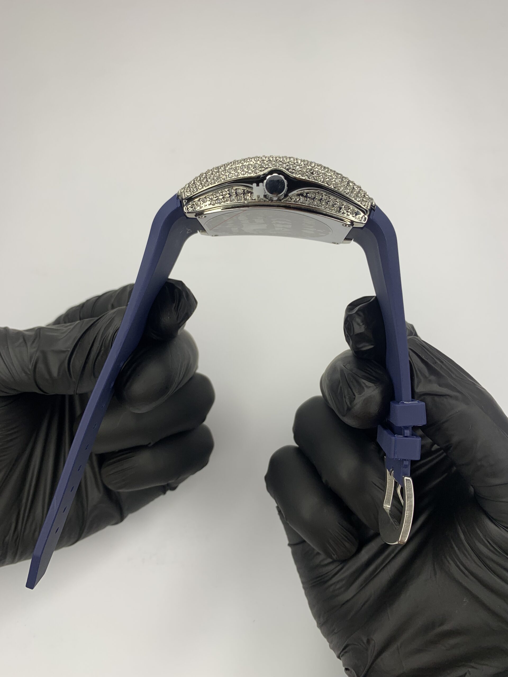 Franck Muller Blue Stone Dial with Blue Silicon Straps - Image 4